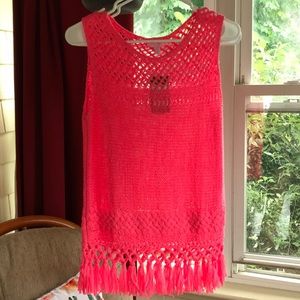 NWOT Lilly Pulitzer hot pink sweater tank
